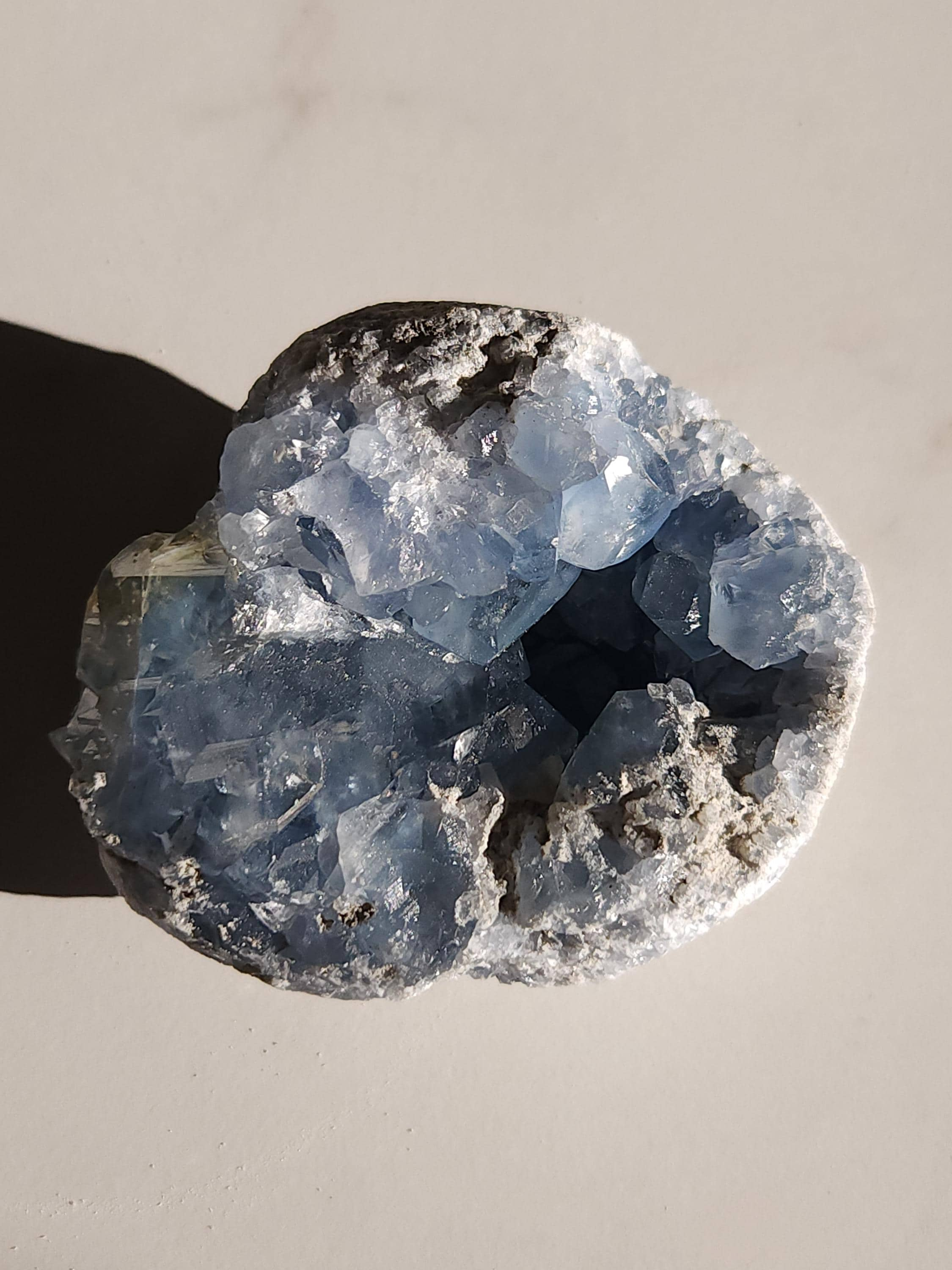 1.2 lb Celestite Crystal Cluster