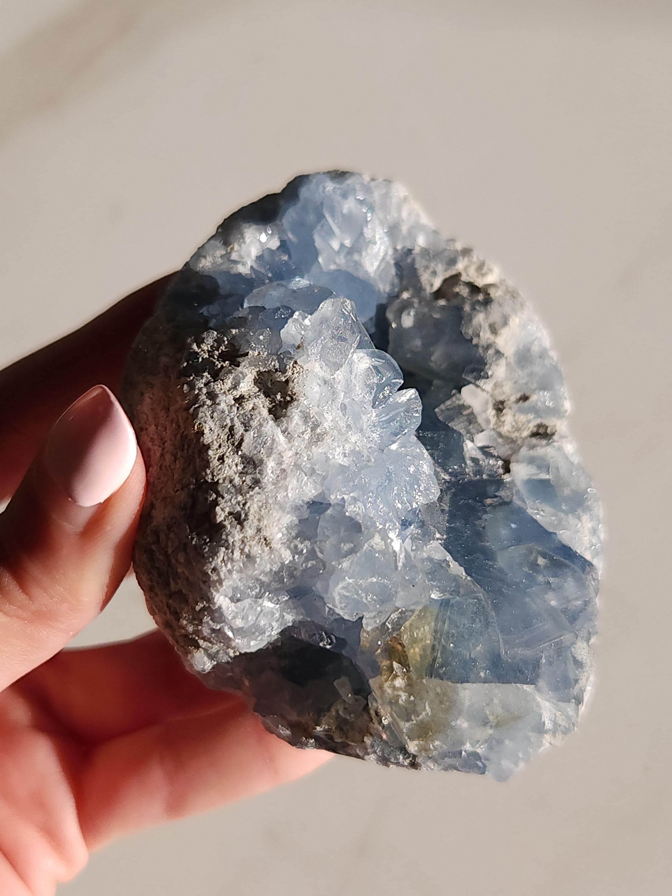 1.2 lb Celestite Crystal Cluster