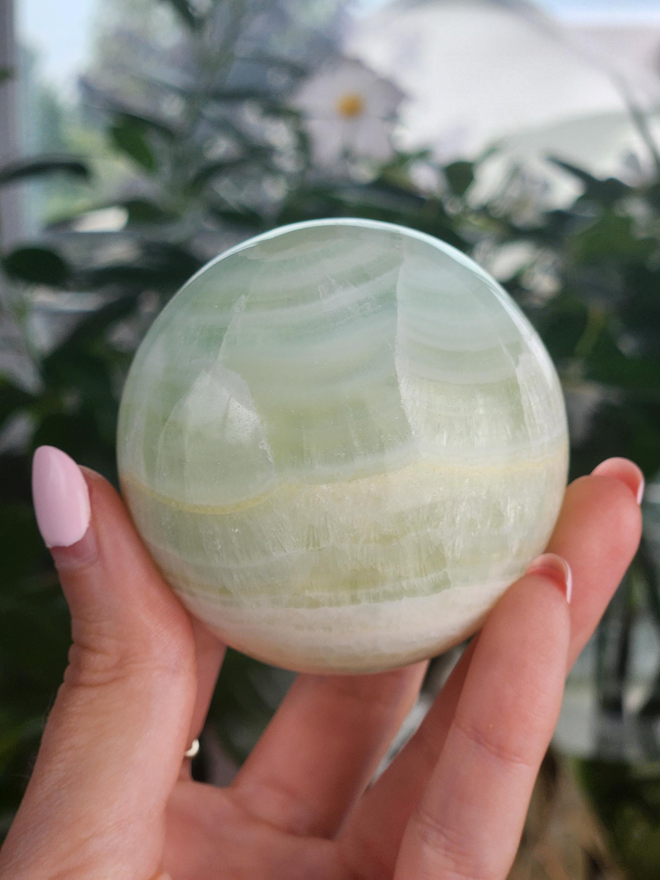 Pistachio Calcite Sphere