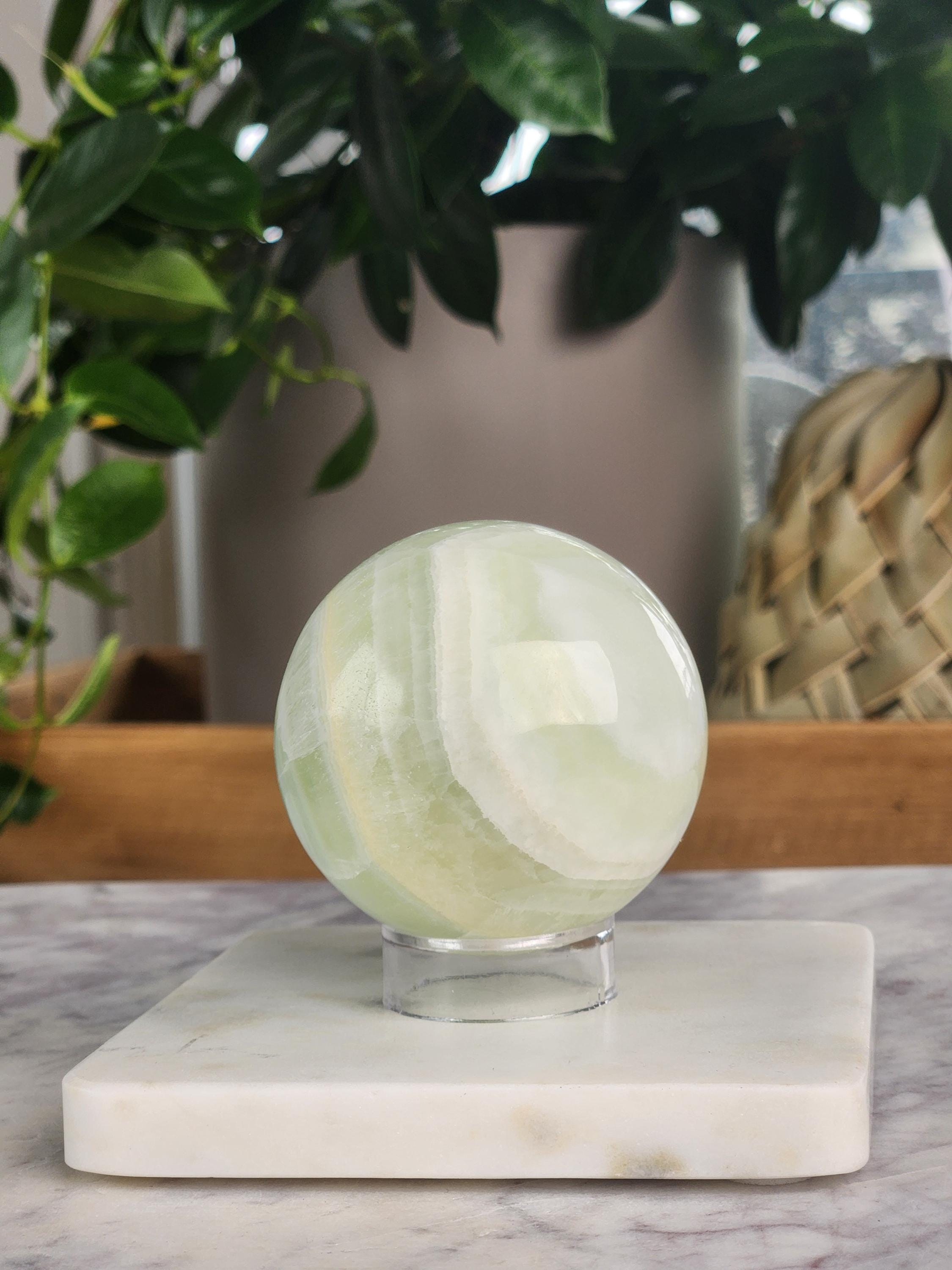 Pistachio Calcite Sphere