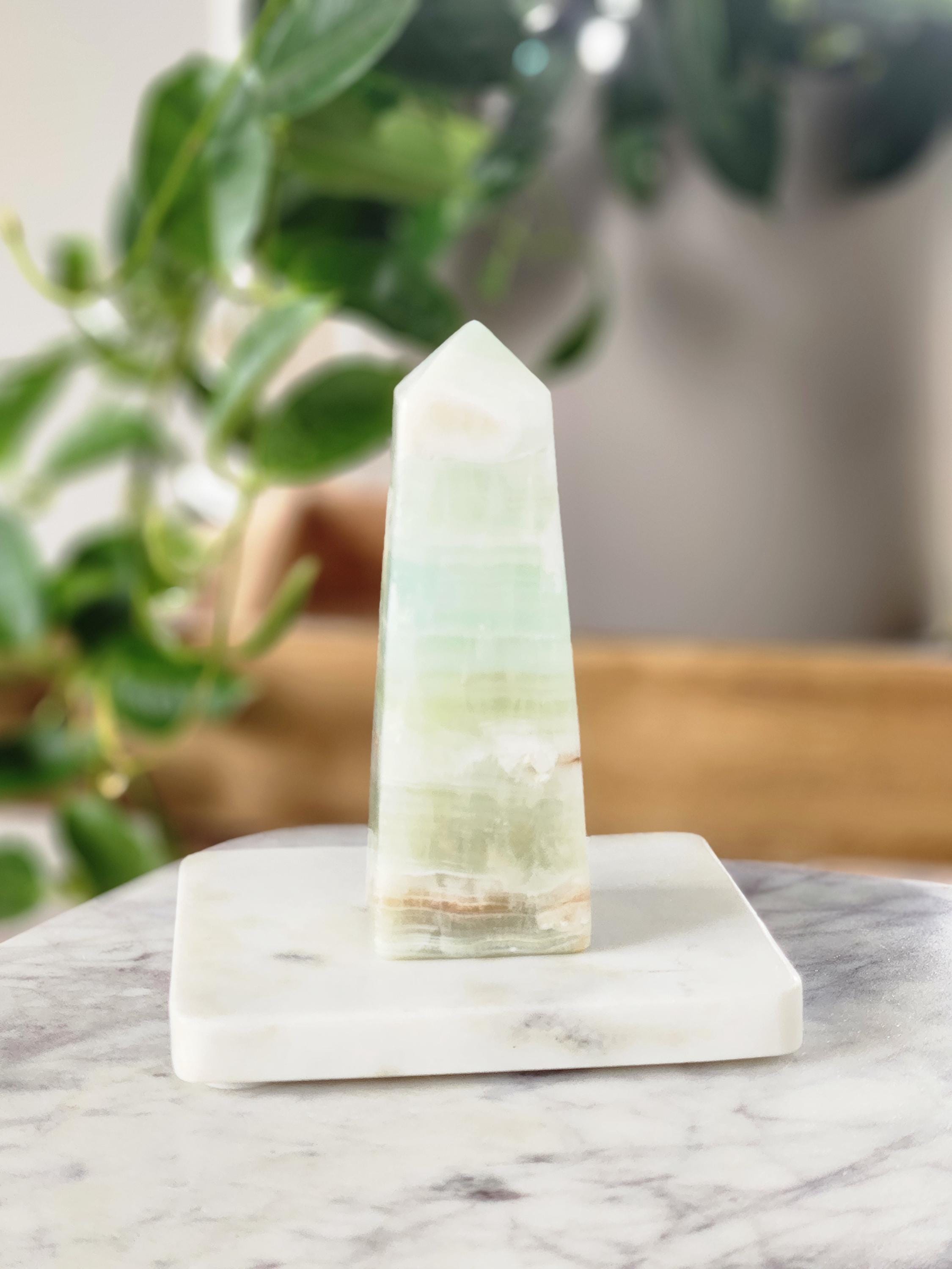 Pistachio Calcite Tower