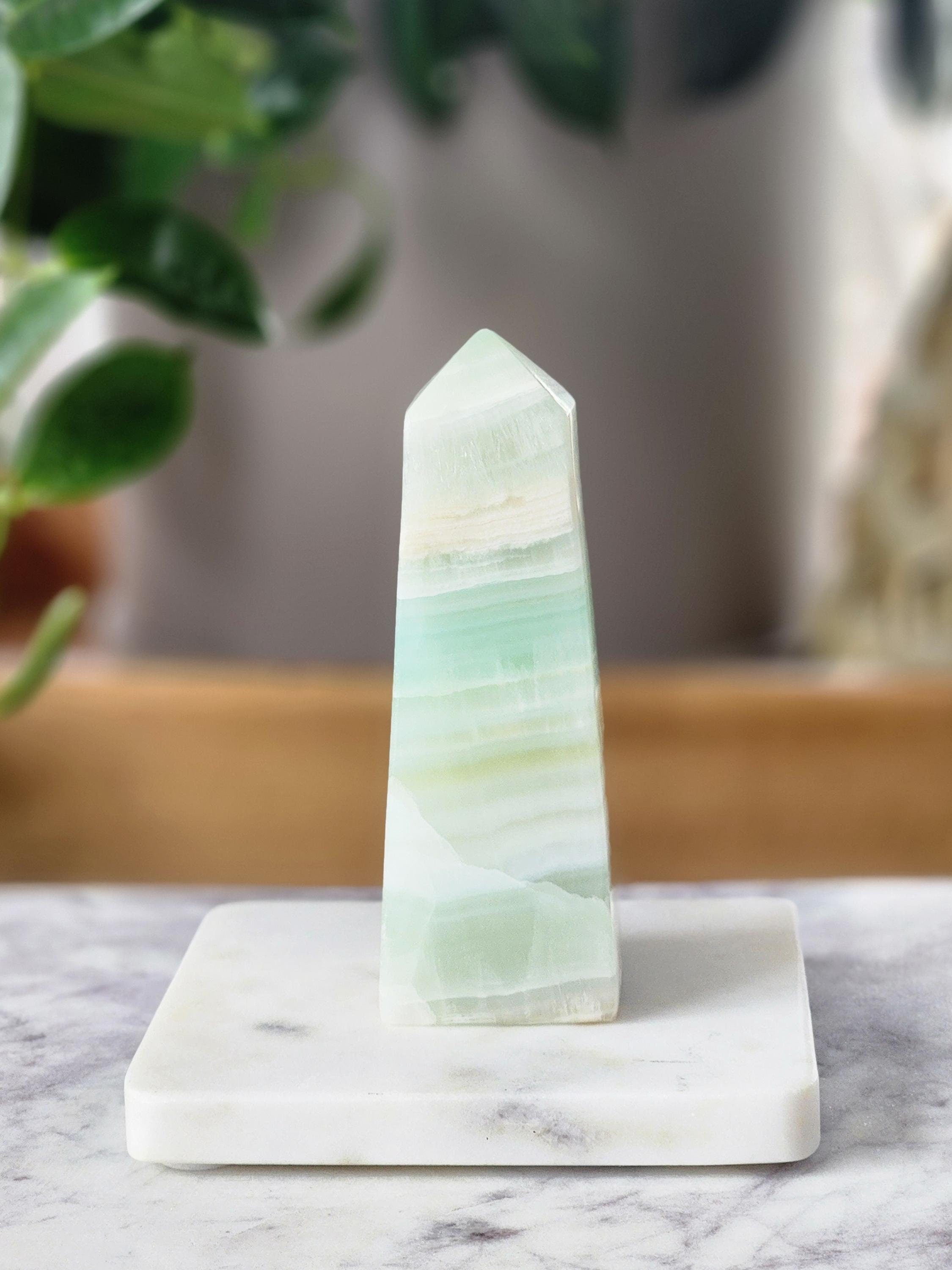 Pistachio Calcite Tower