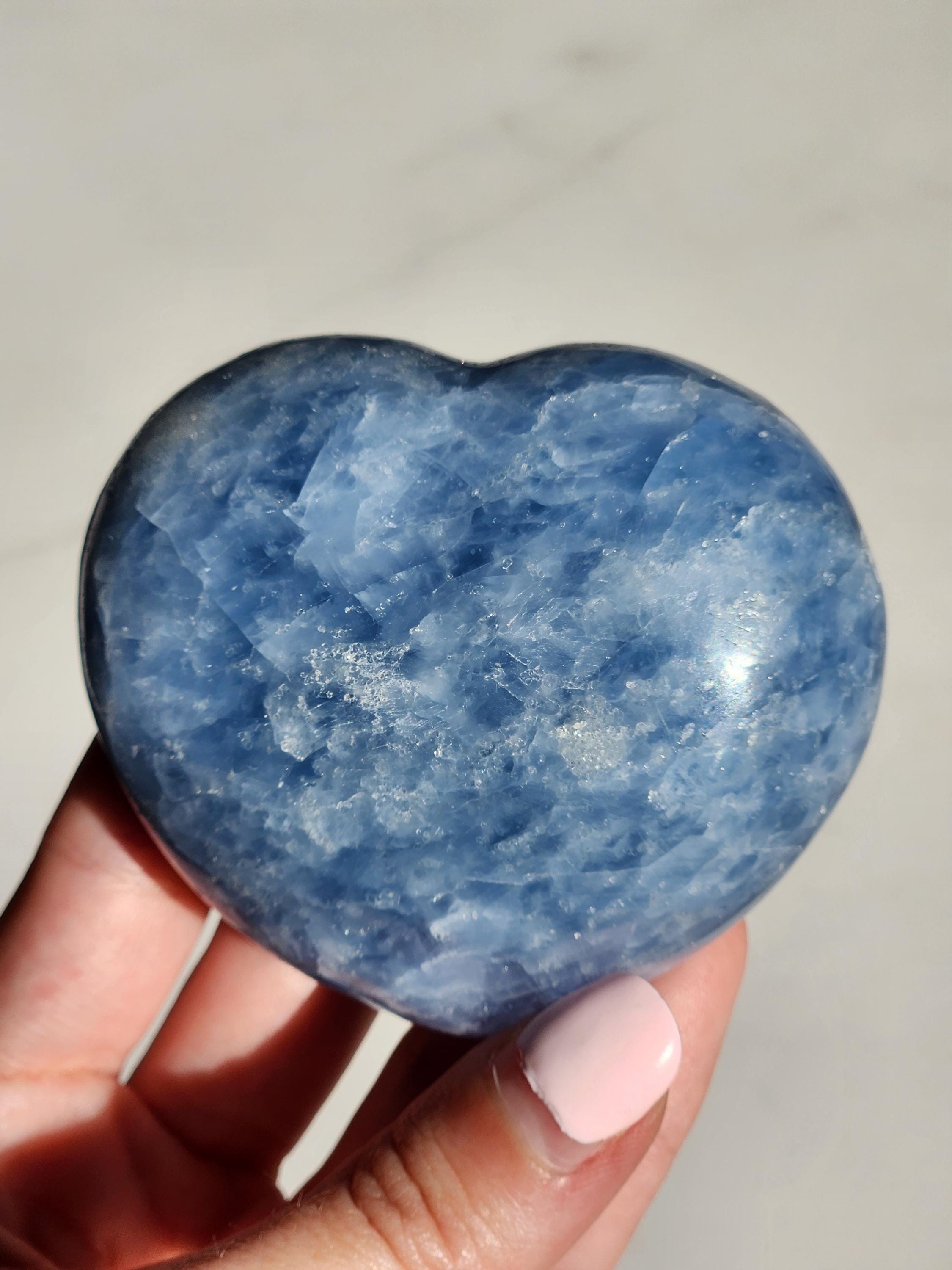 Blue Calcite Heart