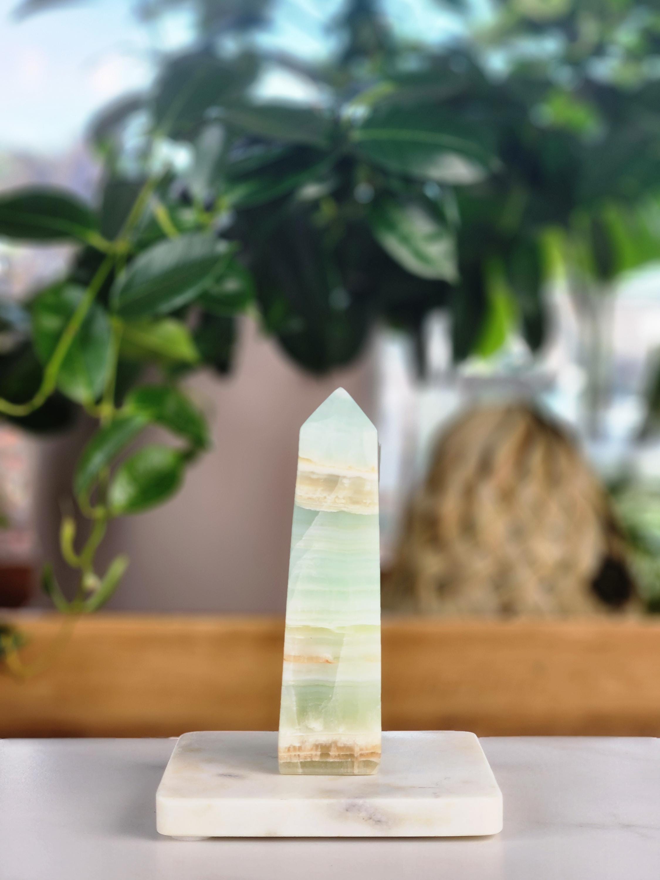 Pistachio Calcite Tower