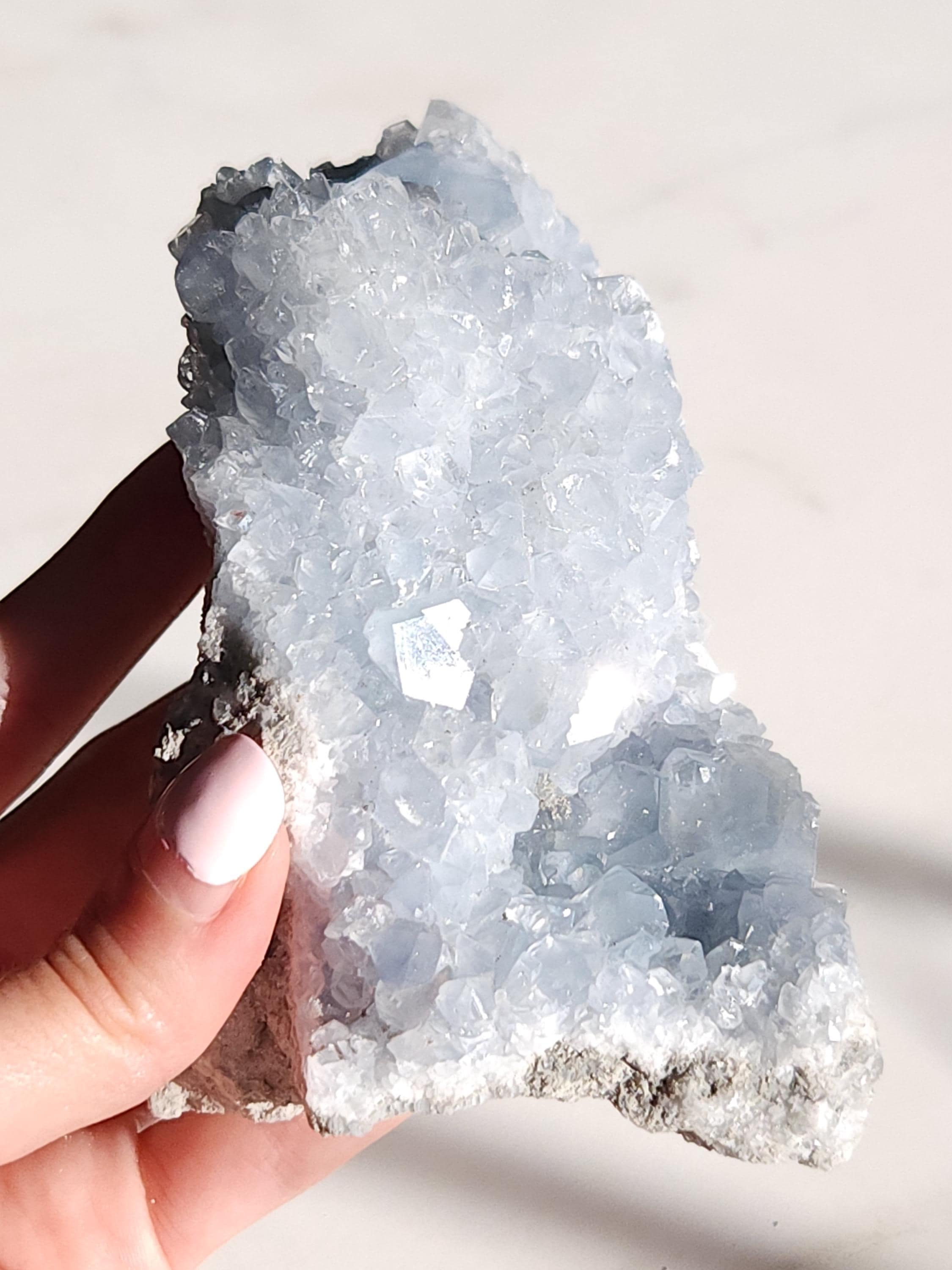 1.4 lb Celestite Crystal Cluster