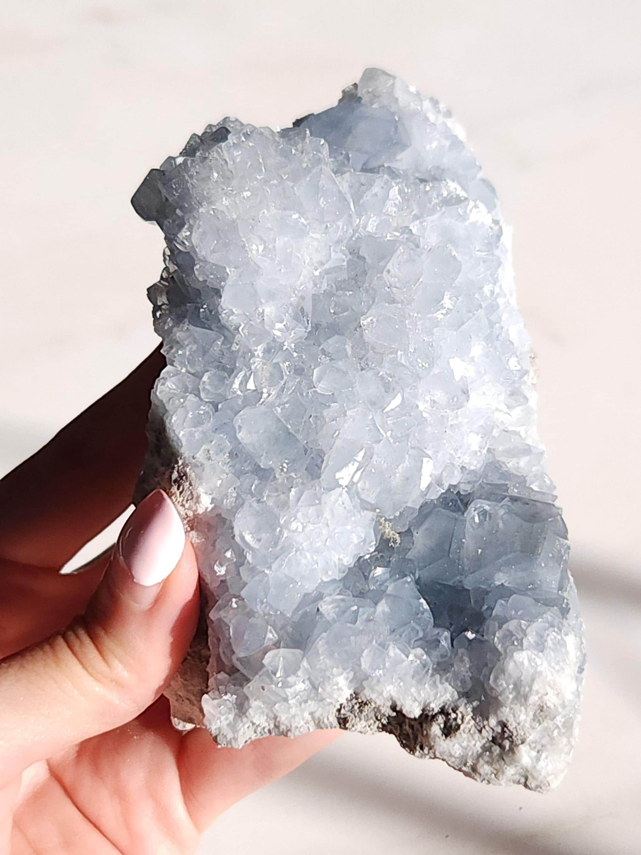 1.4 lb Celestite Crystal Cluster