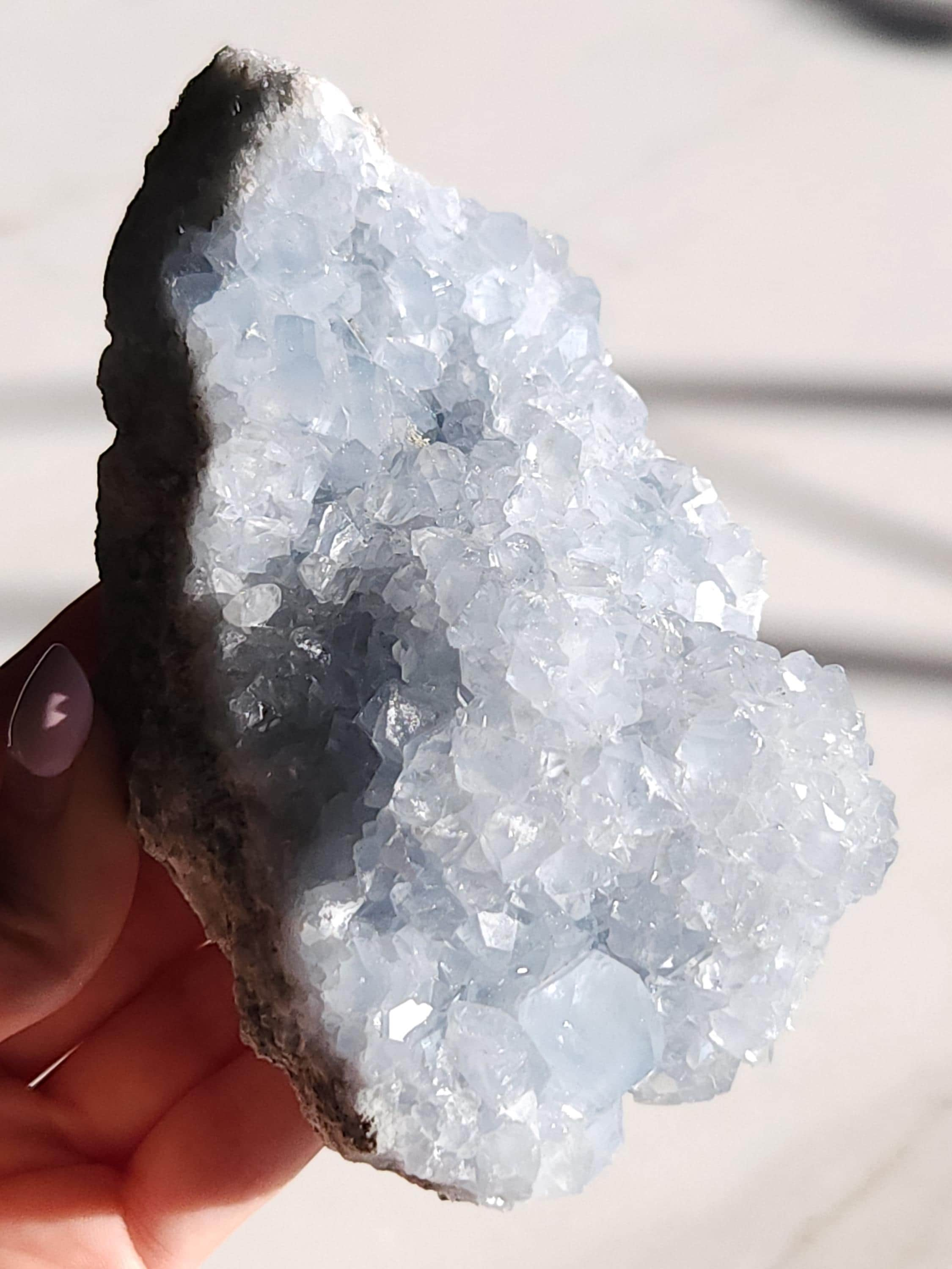 1.4 lb Celestite Crystal Cluster