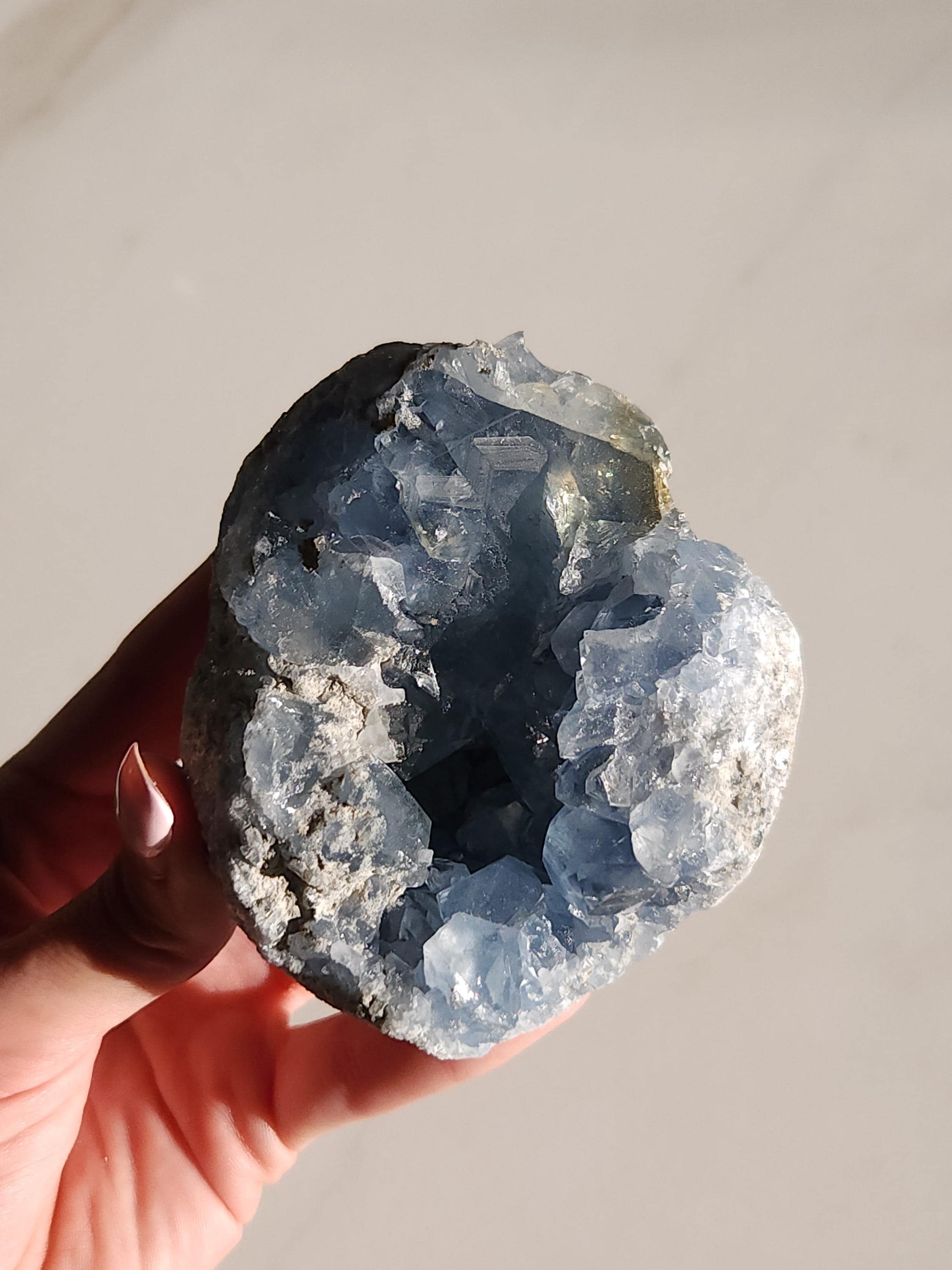 1.2 lb Celestite Crystal Cluster